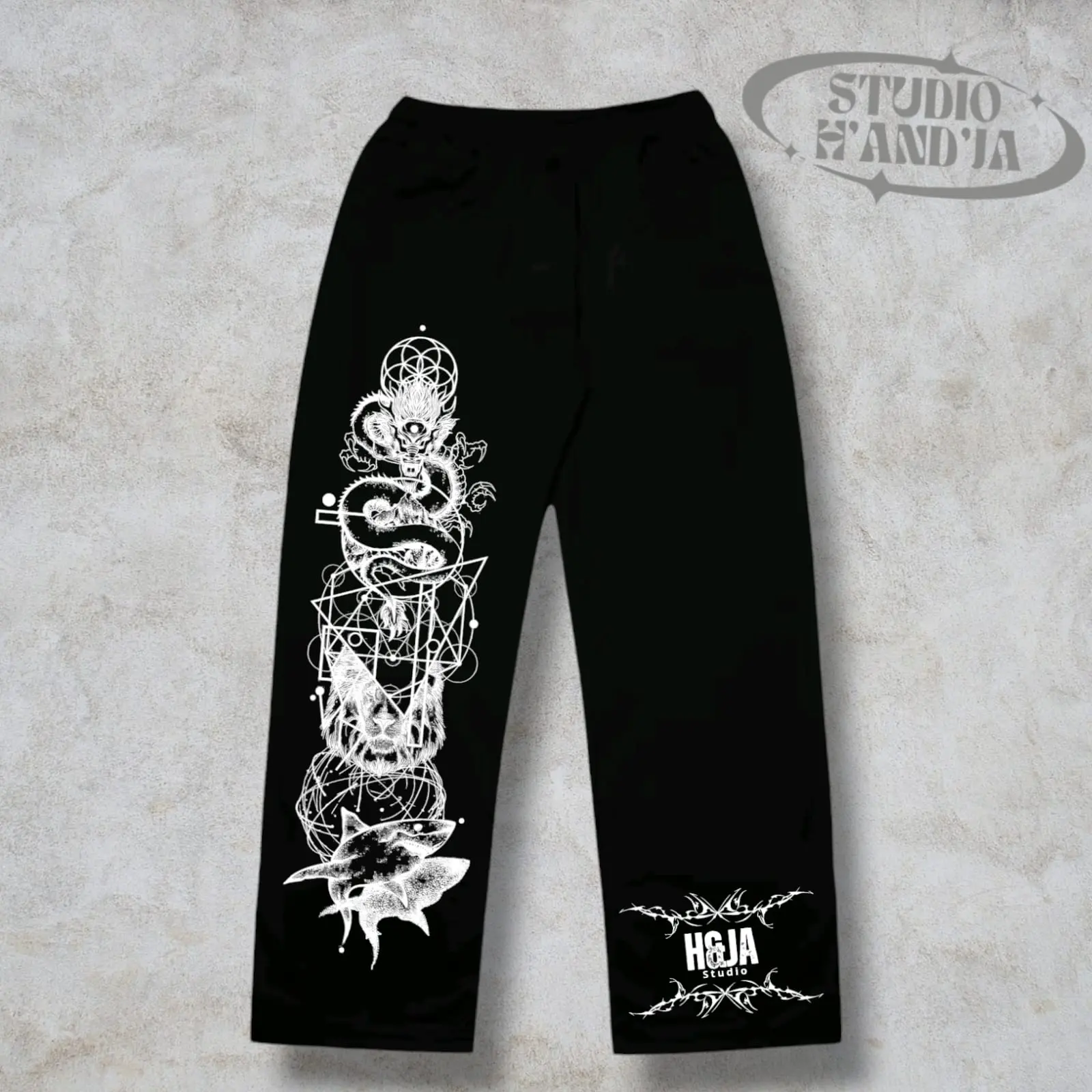 Celana Panjang Unisex Loose Pant Celana Skena Hitam - Pria Wanita