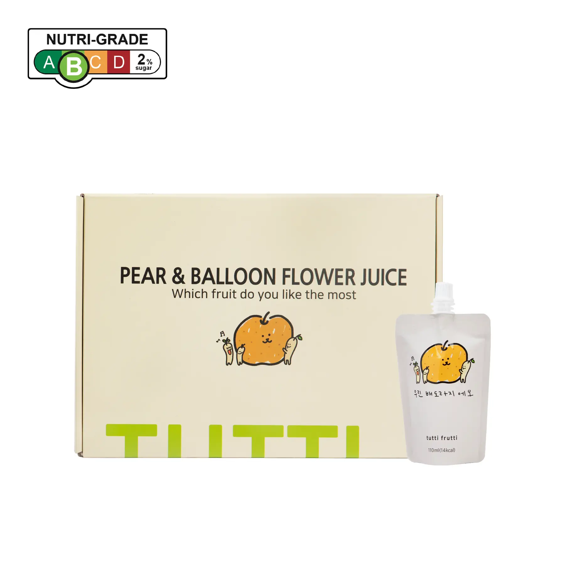Tutti Frutti - I Am Pear + Bellflower/ Pear Juice / Korean Bellflower / Healthy Juice / Balloon flower/ toppingskids