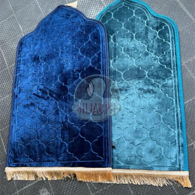 Velvet Foam Arc Sajjada Muslim Prayer Mat