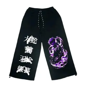 Celana Baggy Swaeatfanst Anak Sekena // Usia 4-13 Tahun Kain Fleece Tebal Dan Lembut Dengan Desain Anime Unisex