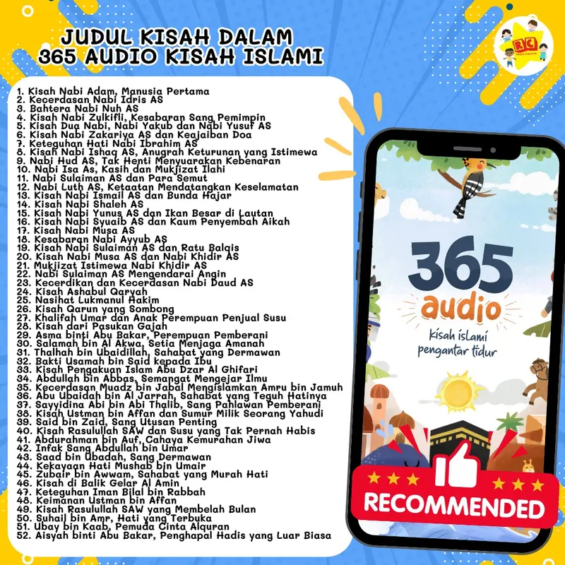 Audio Kecerdasan Anak-365 Kisah Islami Pengantar Tidur Books 1