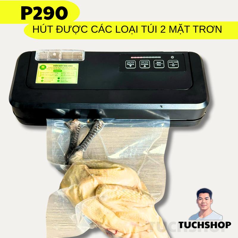 Shineye Máy hút chân không thực phẩm P290, công suất 220W, hút được túi 2 mặt trơn, bảo quản thực phẩm tươi ngon, chất lượng cao