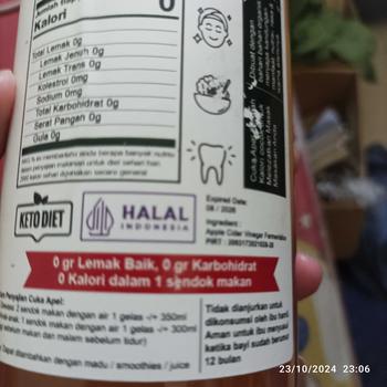 Product Review of NUTRIFARM CUKA APEL 500ML WITH MOTHER CUKA APEL 500 ML organik from A**a 1