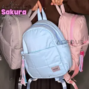 Asfour - Sakura mini backpack tas sekolah ransel mini sekolah anti air Bags Wanita Backpack