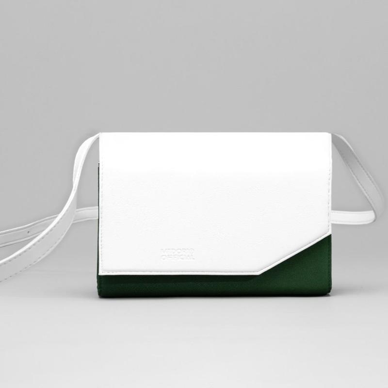 ST.ICK.ER Túi Xách ALINA Đeo Chéo Vải Phối Da Nam Nữ Đi Chơi Tiệc Polyester | MIDORI FOR MAN