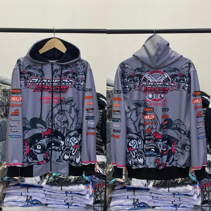 jaket racing - jaket racing doodle - jaket pionerr racing - jaket racing balap - jaket racing hell - jaket pionerr racing - jaket racing pionerr motif anime terbaru full printing unisex pria&wanita size L XL XXL Casual Distro 4