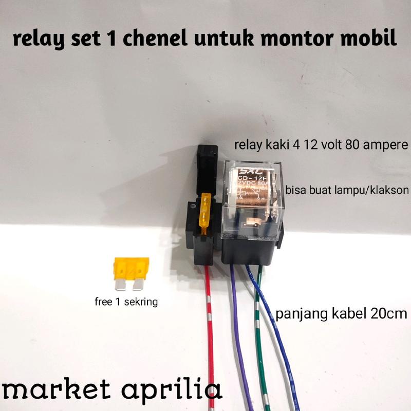 relay set 1-4 chenel untuk lampu tembak d2 laser, daymeker ,lampu tambahan,klakson bisa buat montor/mobil 4