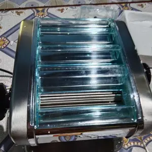 【Diskon waktu terbatas 】Tixx Mesin Pengguling dan Penguleni Tepung Elektrik Kecil Terbaru Baja Tahan Karat 2-in-1 Mudah Dibawa Pisau Tidak Perlu Dilepas Ideal Mie - Listrik