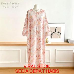 Jubah Raya 2026 Viral Terkini Longgar Selesa Bermaruah Cotton Linen Premium untuk Perayaan Kebaya Cheongsam dengan Poket Sisi Fesyen Moden Anabia Budak Muslimah Embroidery Lace Baju Kurung Butang Kids Material Cey Kosong Corak Bunga Emboss Bamboo