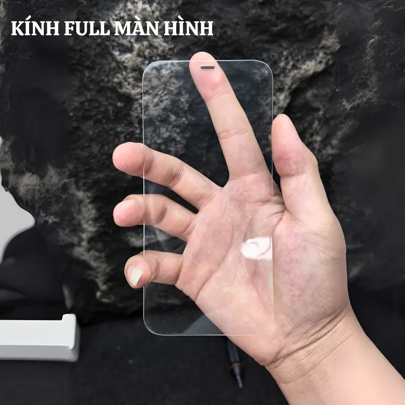 Kính Cường Lực iPhone Không viền Đen Kính Baiko Chính Hãng Cao Cấp , Kính Full màn - Bo Viền 3D Chống Mẻ Cạnh - Màng Loa Chắn Bụi - Full Lớp Nano 3