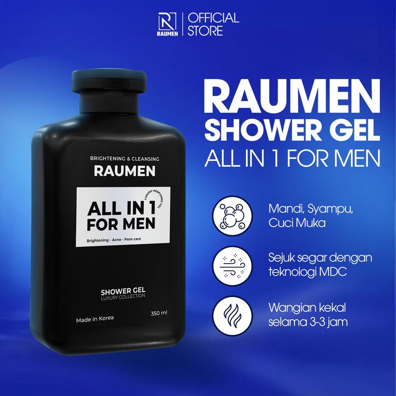 RAUMEN shower gel _All in 1 for men_Asakan pengalaman kesejukan ...
