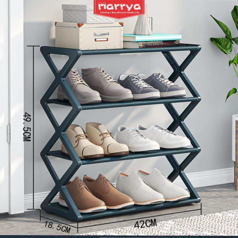 Easy To Assemble 4 Tiers Shoes Rack Rak Kasut Murah Shoe Shelf - TikTok ...