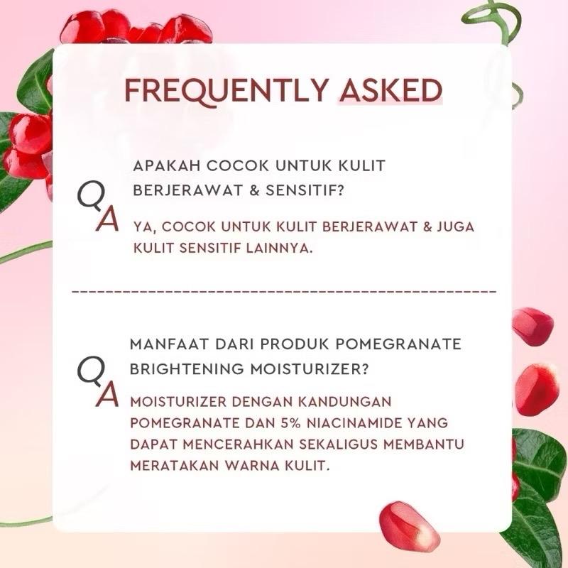 GLAD2GLOW Brightening Moisturizer Pomegranate Niacinamide Extract Hitam Mencerahkan Wajah Pencerah Pelembab Glowing whitening bright Mencerahkan Melembabkan Kulit skin skincare G2G 7