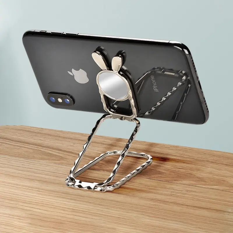 360 Degree  Magic phone holder Rotating Phone tablet Bracket Ring Buckle Desktop Phone Holder Foldable Magnetic Metal