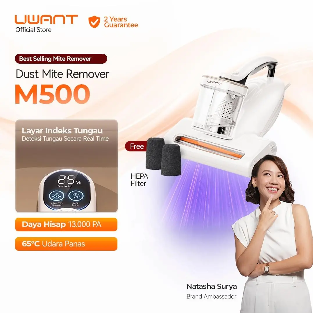 UWANT M500 Dust Mite 13Kpa Detektor Tungau Debu Cangkir Ganda Mite Vacuum