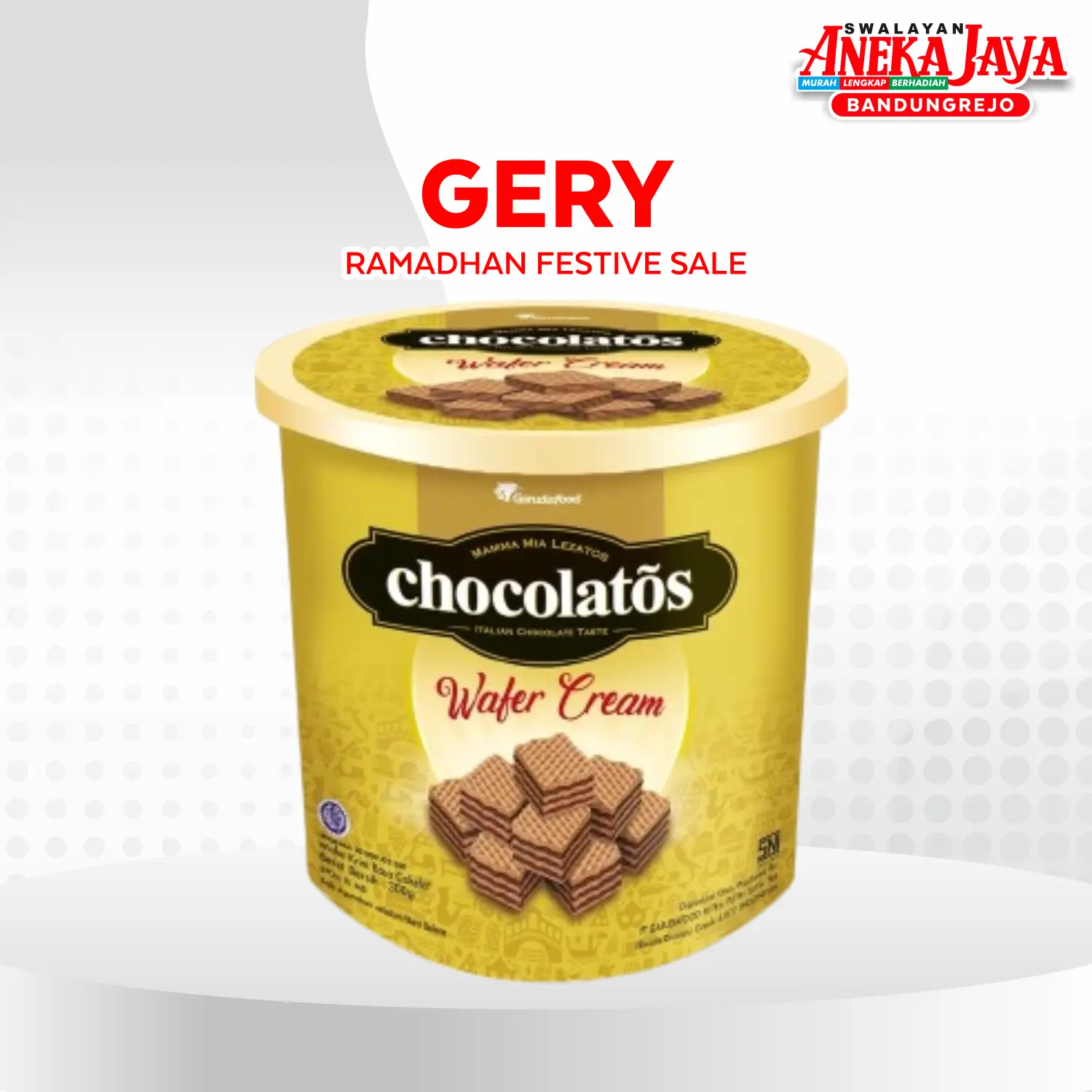 GERY CHOCOLATOS WAFER CREAM EMBER 300GR