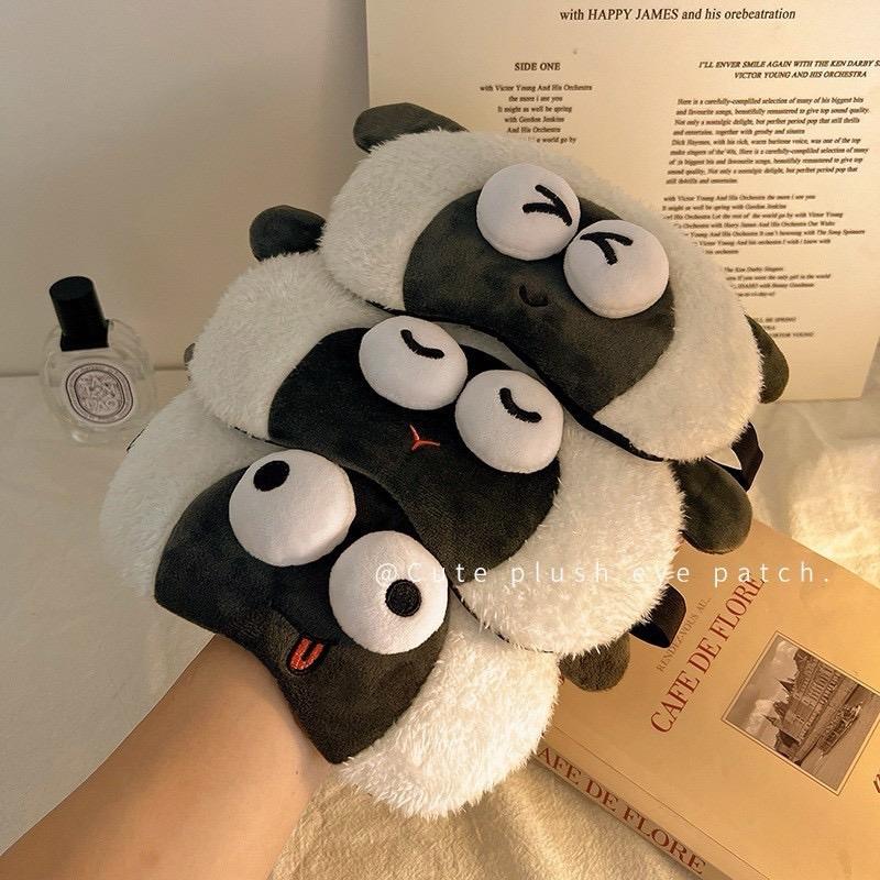 Bịt mắt ngủ cừu đen trắng có gel .