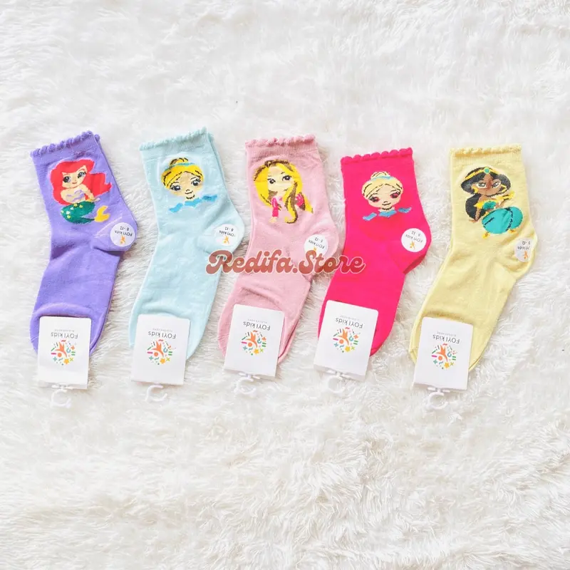 3pcs Kaos Kaki Anak 4-8 dan 8-12 Tahun Katun Premium Panjang Motif Simple Lucu - Banyak Pilihan Warna & Motif 2