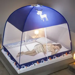 180CM/200CM Kelambu Tenda / Kelambu Lipat Kelambu Anti Nyamuk, Kelambu Bayi, kelambu tidur Biru Nyamuk Bayi Mosquito-Refellent