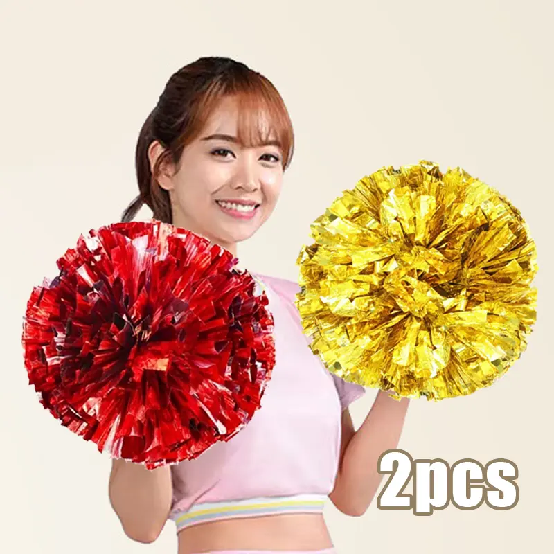 2pcs Pom Pom Nari Cheerleader - Bola Bunga Pemandu Sorak Rumbai | COD
