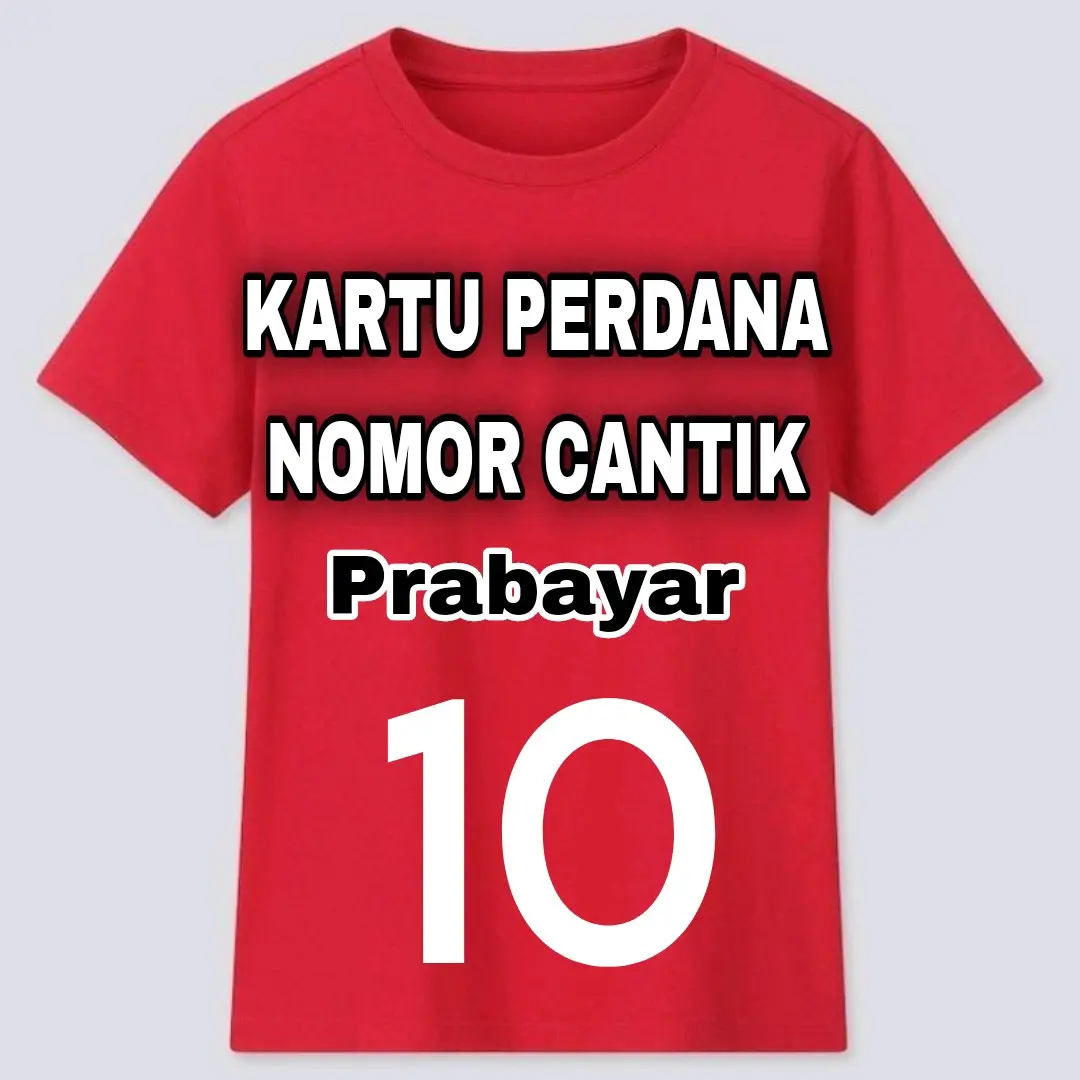Kaos Misty Kartu Perdana Nomor Cantik Prabayar 10 untuk Pria - Distro