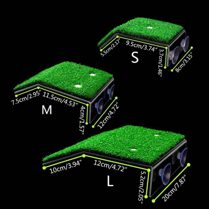 Seven Master Floating Island Basking Platform Ladder Mat Aquarium Decoration Simulated Landscaping Rest Lawn 1