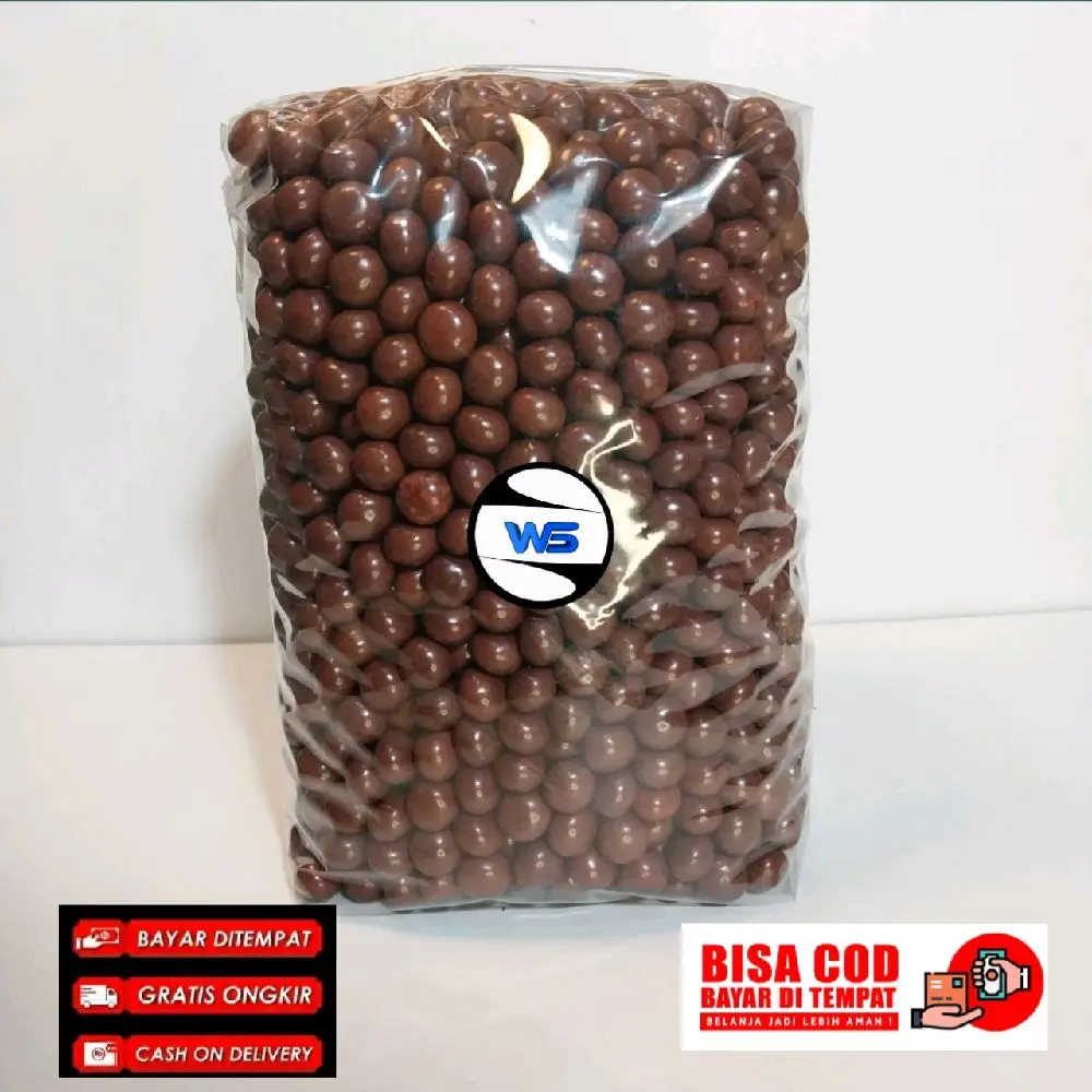 1kg Biswit bola bola Coklat Cemilan Snack  Biskuit Kering Manis Makanan Wafer