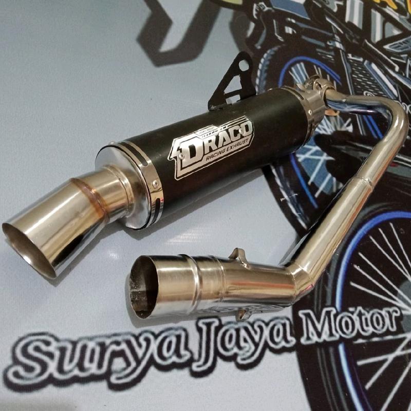 Knalpot Draco samlong BEAT(Deluxe,esp,fi,karbu,street,pop,new),Scoopy fi/new,Scoopy karbu,Vario 110fi/led,Spacy,Genio,spin,nex Motor Besi 0