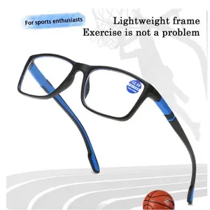 Kacamata Minus Ultralight TR90 Kacamata Fashion Baca Anti Blue Light Bingkai Sporty Unisex Pria Wanita Lensa Minus Sporty 8639 kacamatagrosirberkah
