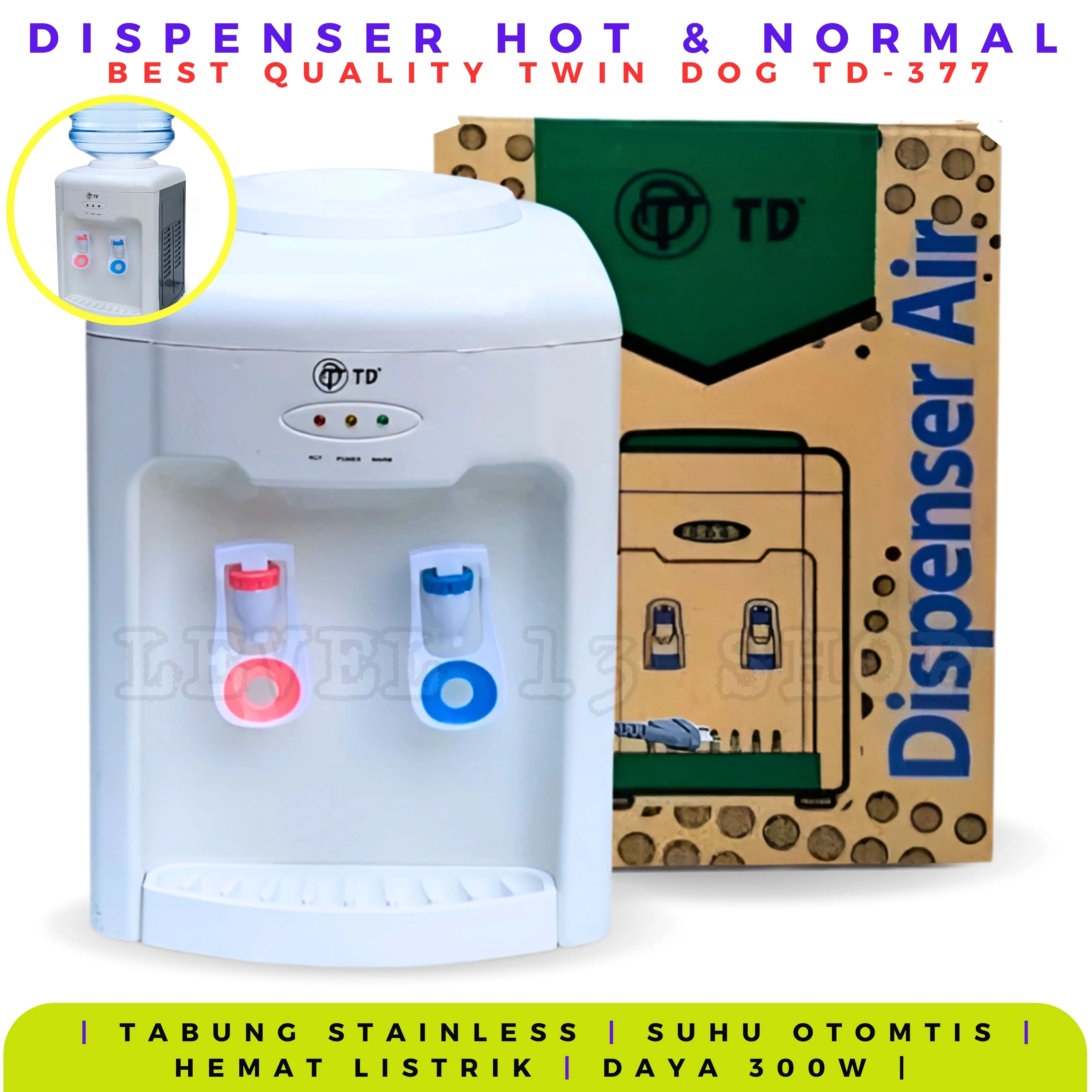 Dispenser Air Minum 2in1 Hot & Normal | Dispenser Galon Air Panas dan Normal Dispenser Best Quality TD-377