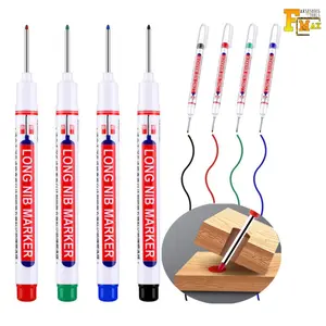 Spidol Tukang Penanda Kepala Panjang Pulpen Tulisan Titik Tukang Bangunan Lubang Dalam Spidol Berminyak Tahan Air