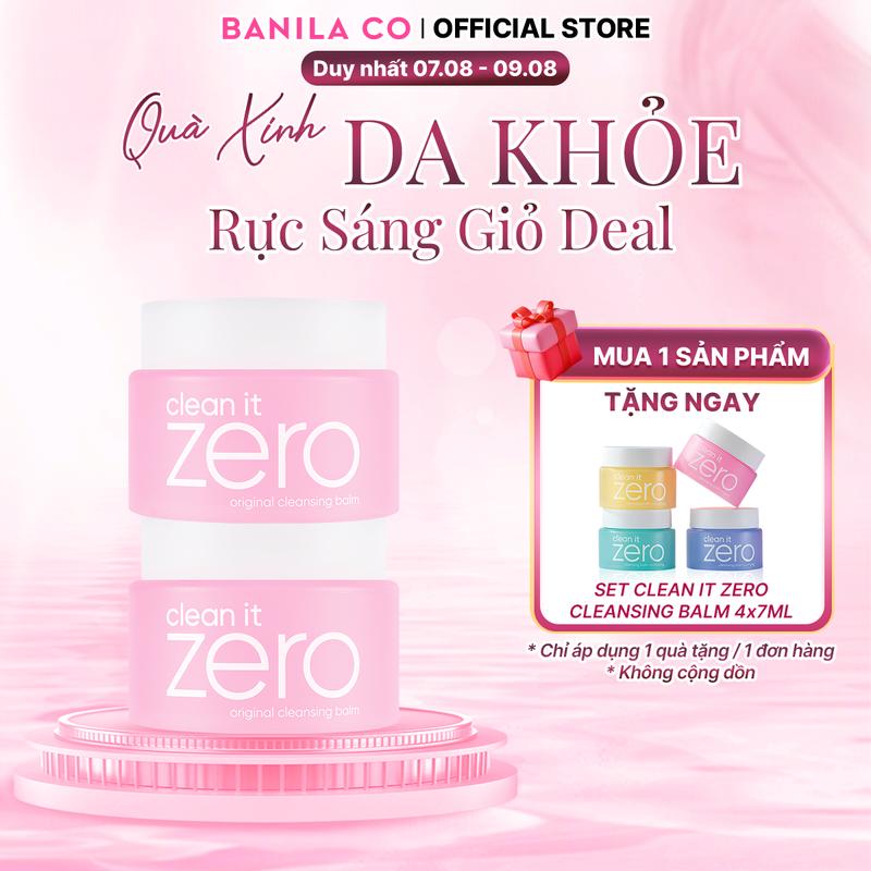 [100ml renewal] Combo 2 Sáp tẩy trang Banila Co Clean It Zero Cleansing Balm O​r​i​g​i​n​a​l 100ml - Dành cho mọi loại da Trang Điểm Nước Tẩy Trang Mỹ Phẩm Cosmetic