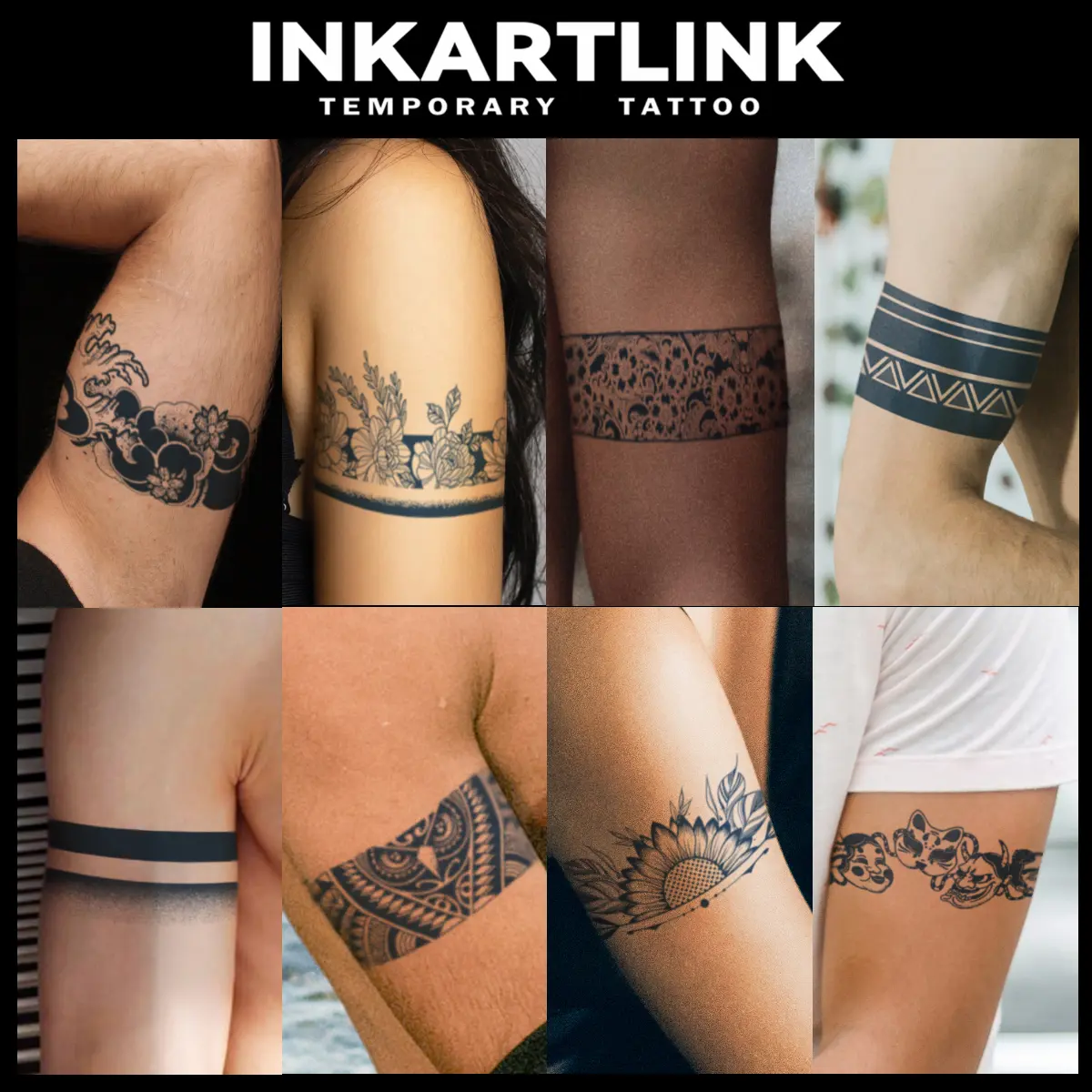 New armband magic temporary tattoo stickers, lasting for 1-2 weeks, waterproof and not afraid of friction