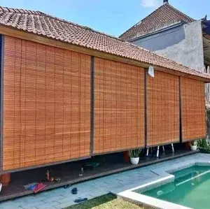 Galam Jaya Abadi Krey Kayu Bengkirai Kalimantan Tirai Kayu Bengkirai Custom Ukuran Melindungi Teras dari Panas dan Hujan Cat Sesuai Pesanan Harga 275.000 per m² Include Pemasangan Area Bali