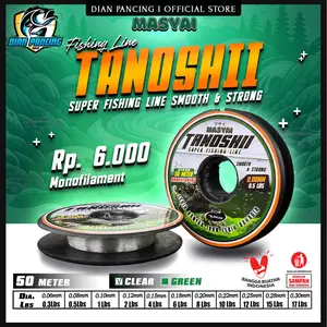 Senar Pancing MASYAI TANOSHII Murah Senar Micro 50 meter senar wader Lembut dan kuat