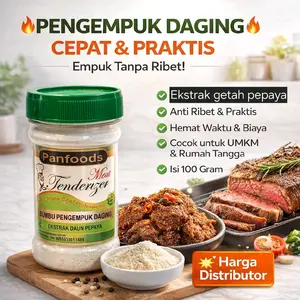 Panfoods Pengempuk Daging Alami Ekstrak Getah Pepaya 100gr Food Grade Halal Mudah Cepat Empuk Alami Hemat BBM 60%