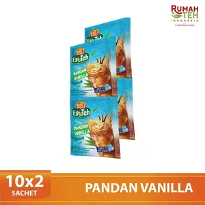 [Promo] Es Teh Poci Teh Pandan Vanilla Selasih 2 renteng isi 20 sachet (minuman serbuk / bubuk / Instant powder drink)