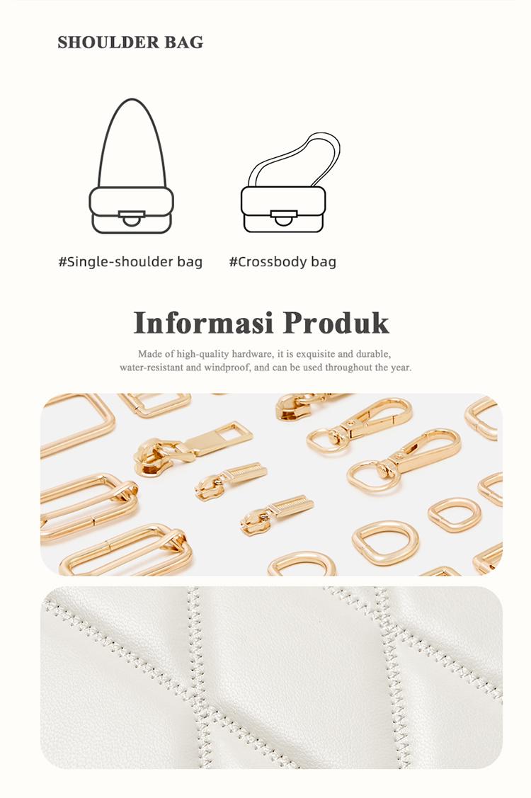 NALANDU Tas Rantai Wanita ELEGAN [Multiway] - Tas Selempang Bahu Trendy, Kulit PU Berkualitas, Tas Kempyeng Modis