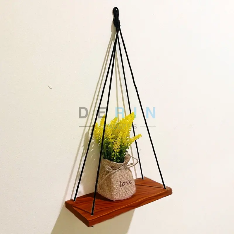 Rak Susun Dekorasi Hiasan Dinding Tali Gantung Serbaguna Model Minimalis Kekinian Furniture Rumah Modern 8