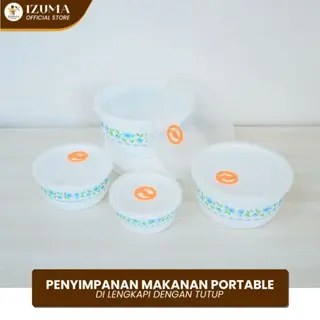 IZUMA Freshpot 4 set / Lunch Box 4 set / Tempat Makan 4 Susun Motif Bunga 4