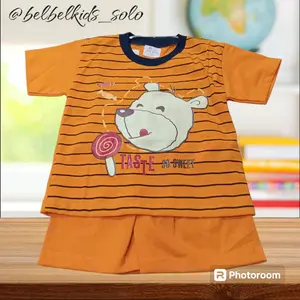 stelan anak pendek tralala untuk usia 6-12 bulan