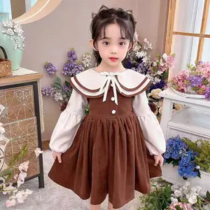 DRESS PREMIUM ANAK PEREMPUAN LENGAN BALON LEHER REMPEL ADA PITA BAJU DREES ANAK CEWEK STYLE KOREA LENGAN PANJANG MOTIF POLOS UNTUK ANAK USIA 1-8 TAHUN