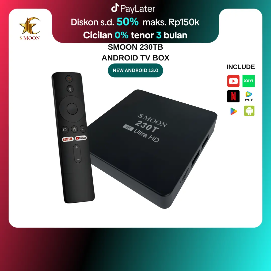 SMOON230TB  GOOGLE TV  - VOICE NOTE - ANDROID TV STICK - YOUTUBE - NETFLIX - WIFI - 2+32GB - INTERNET