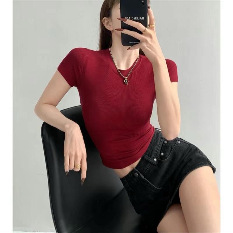 Combo 3 áo cộc tay thắt eo ôm body chất thun co dãn siêu Hot 3