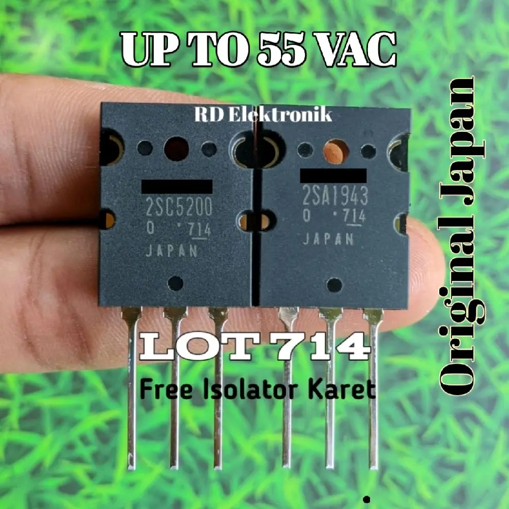 Transistor Final TR Final 2SC5200 2SA1943 Original Japan Transistor Final TR Final Lot 714 Free Isolator Karet Original Japan