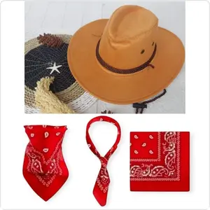 TERMURAH !!! COWBOY SET RANCH HAT / TOPI KOBOY DEWASA PAKE TALI / SET COWBOY | KOSTUM KOBOI DEWASA CAP UNISEX