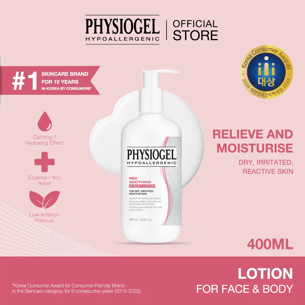 [Physiogel Official] Red Soothing A.I. Body Lotion 400ml l Relieve, Calm, Moisturise Irritated Skin