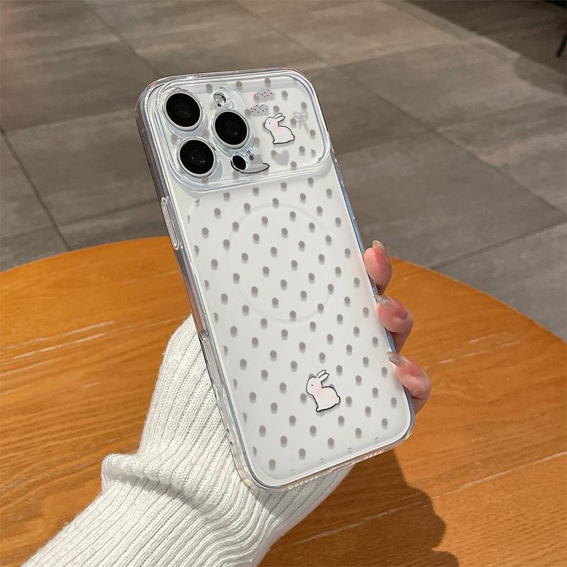 Ốp Lưng iPhone Trong Từ Tính Thỏ Con Cute TDCase M556