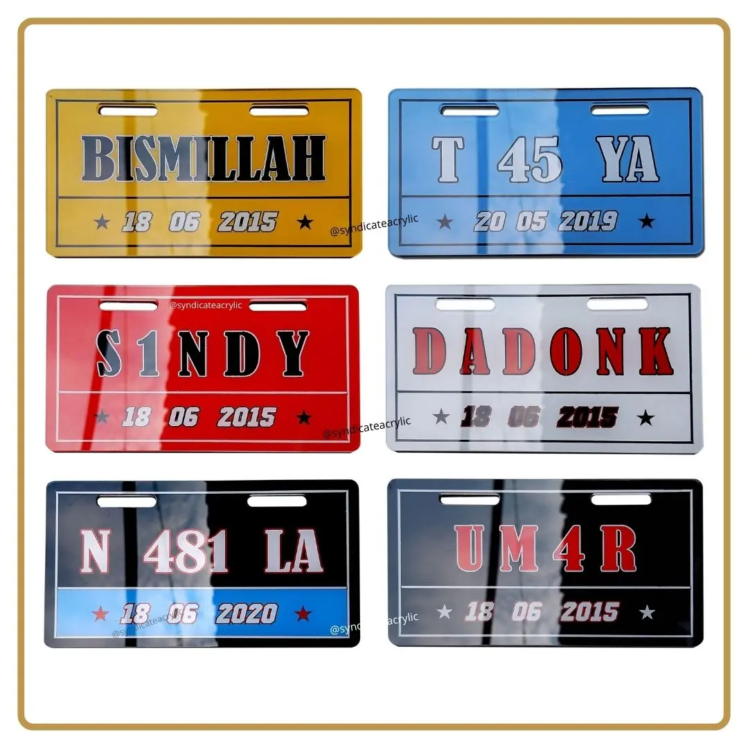 Papan Custom Sepeda Listrik Bahan Akrilik - Ukuran 16x9cm - Variasi - Outdoor