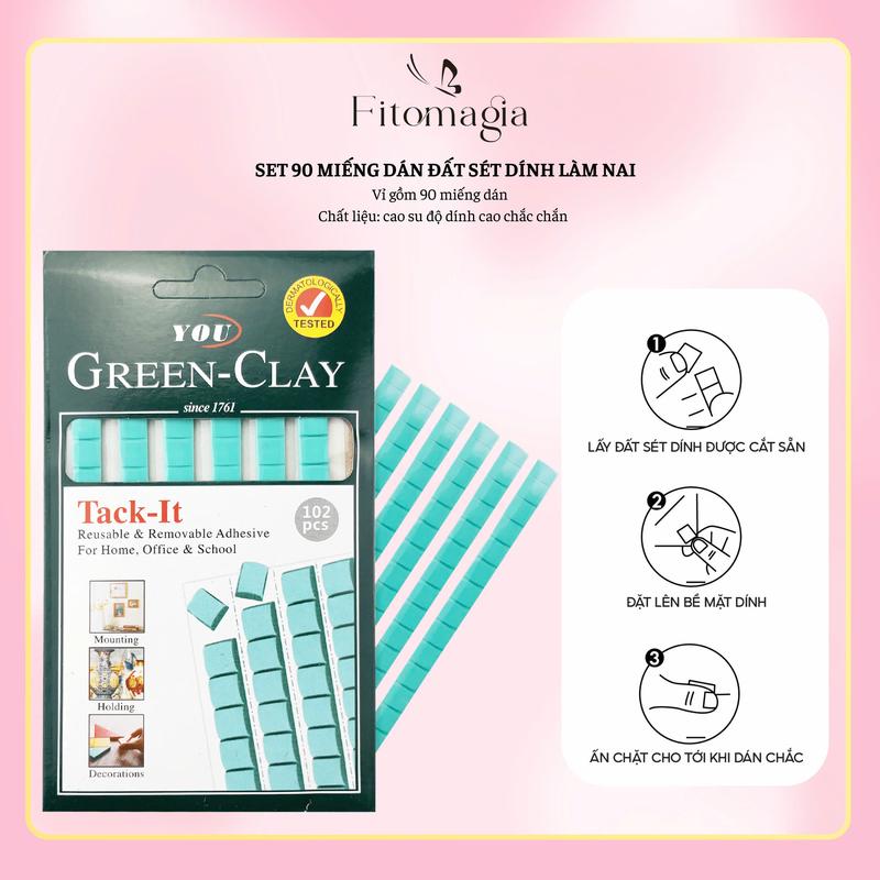 Set 90 miếng Đất sét dính chân móng giả, làm nail box - Đất sét đa năng gắn móng tay giả - Độ dính cao siêu chắc chắn